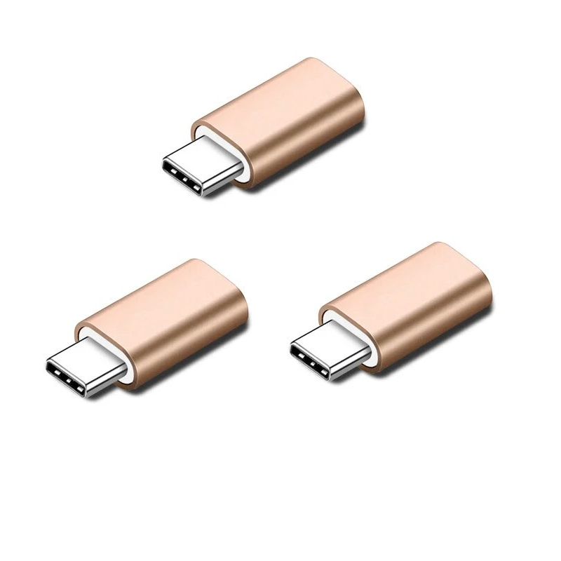 3Pcs 8-Pin Lighting To Usb C Type-C Jack Charger Cable Adapter Charging Connector
