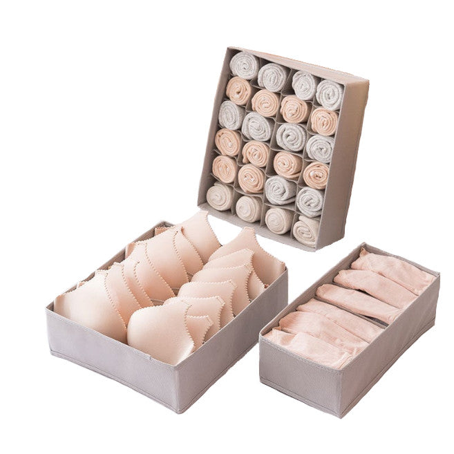 3Pcs Pack Underwear Sock Bra Storage Organiser