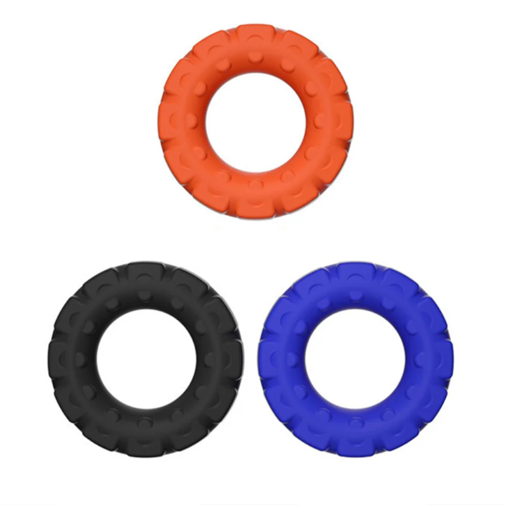 3Pcs Set Tyre Silicone Cock Penis Rings Male Delay Ejaculation Erection Adult Game Sex Toys