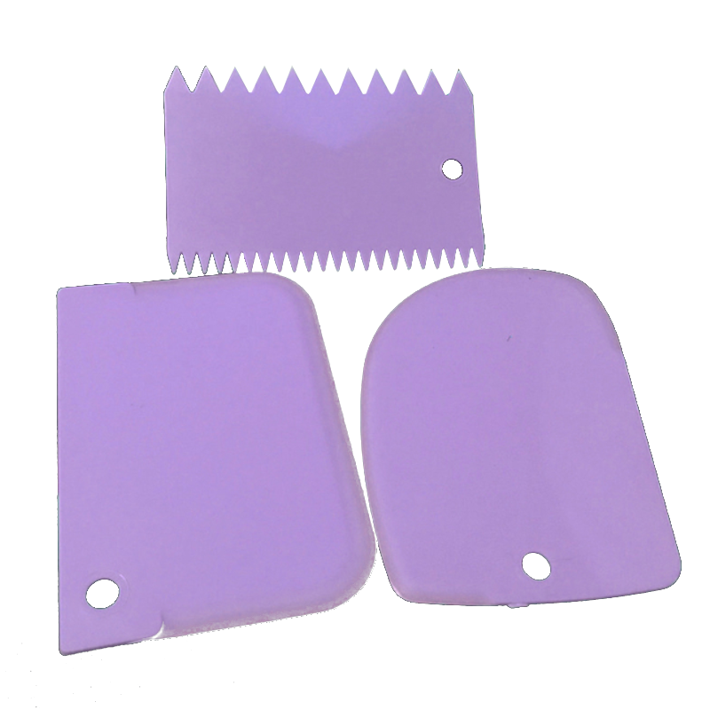 3Pcs Dough Cutter Ice Cream Fondant Scraper Baking Decorating Tools