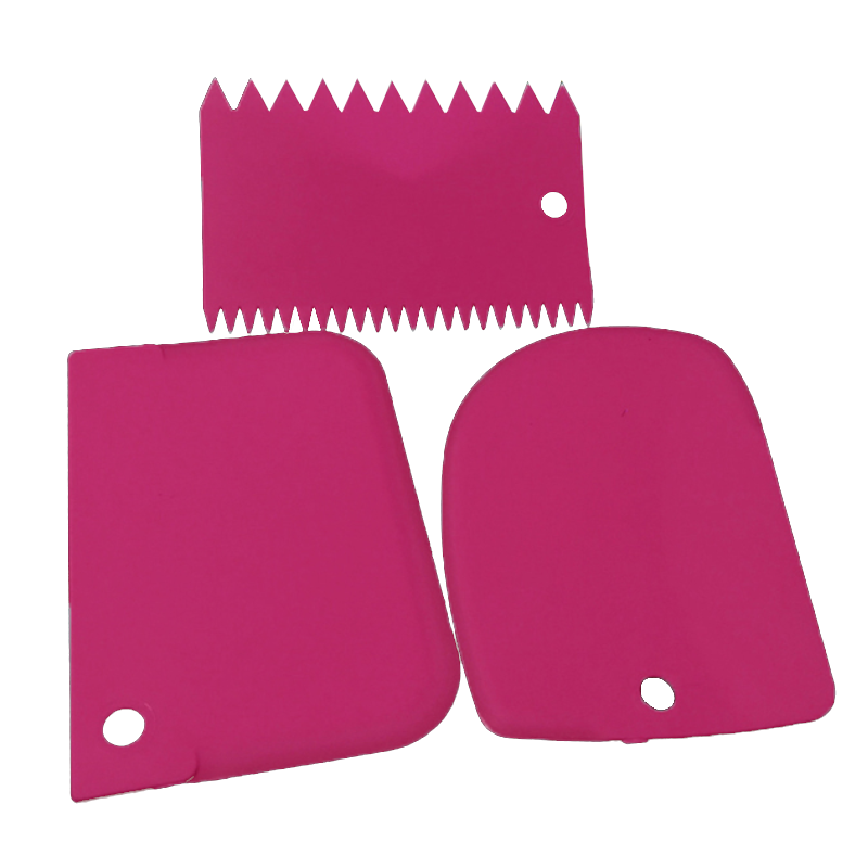 3Pcs Dough Cutter Ice Cream Fondant Scraper Baking Decorating Tools