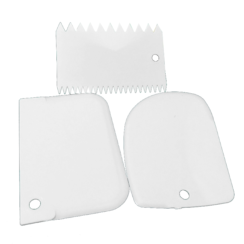 3Pcs Dough Cutter Ice Cream Fondant Scraper Baking Decorating Tools