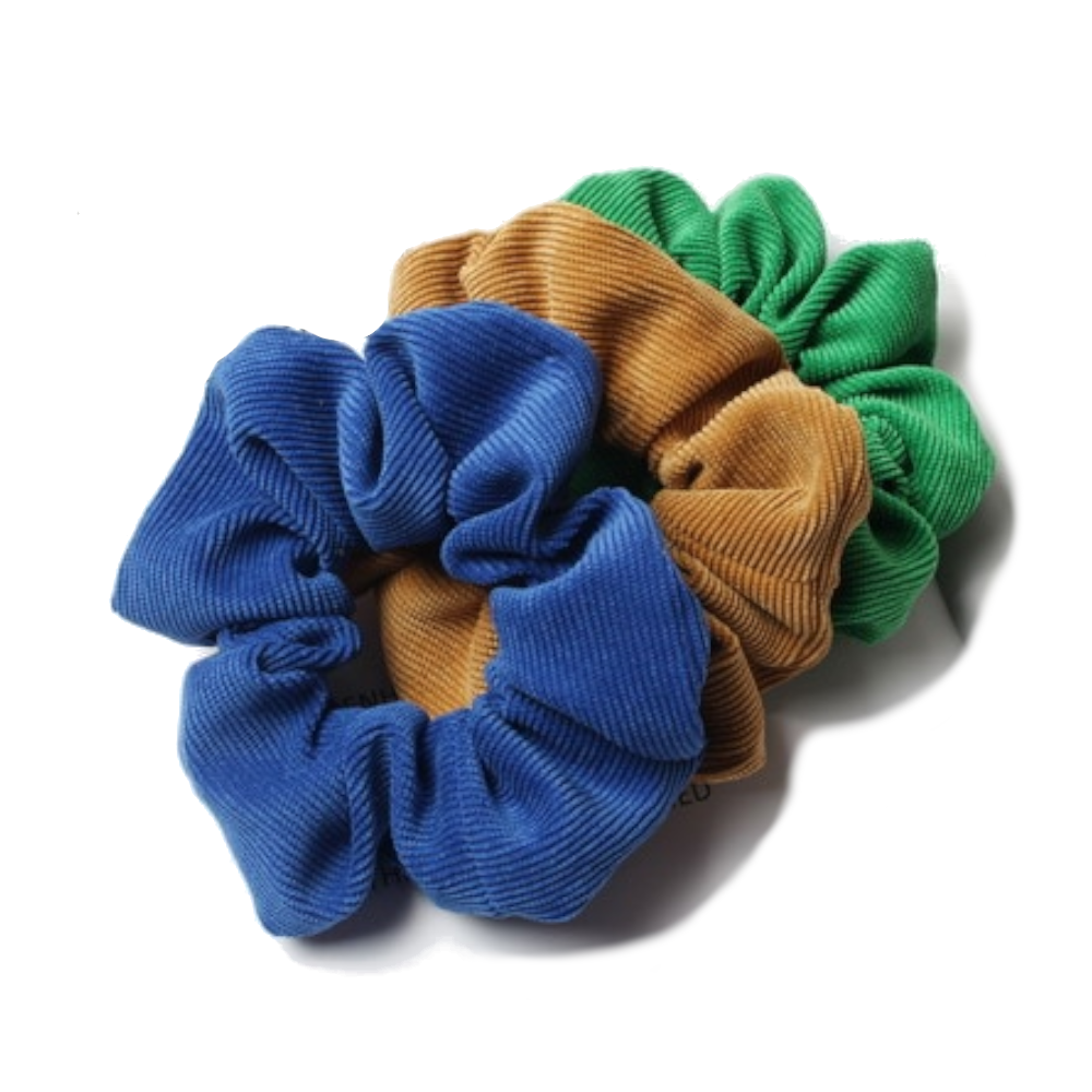 3Pcs Set Corduroy Fabric Scrunchies Women Ponytail Hair Ties