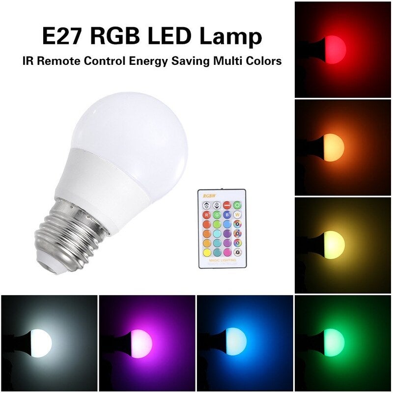 3W Rgb Led Lamp E27 Dimmable Bulb Energy Saving Light 1