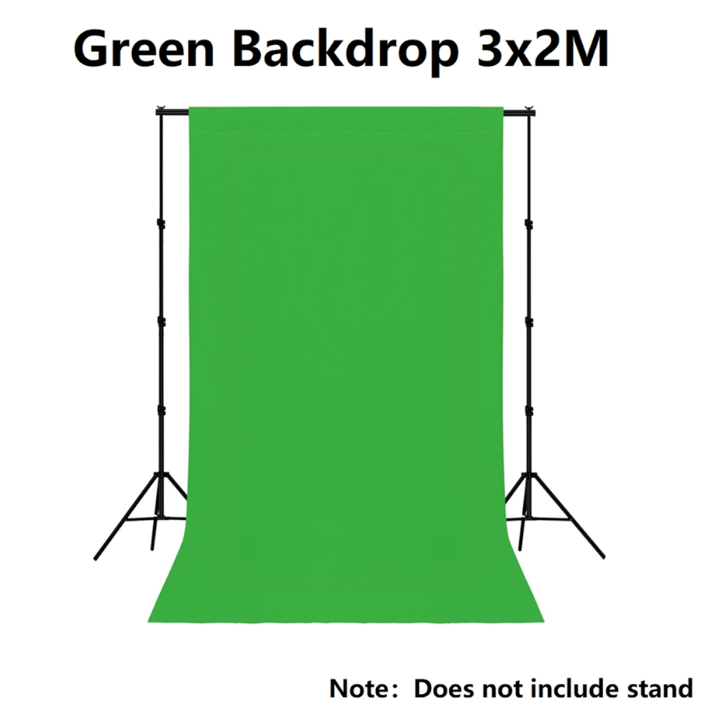 3X2m Photography Studio Non-Gloss Green Background Screen Backdrop For