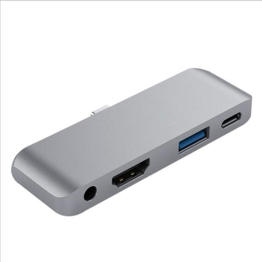 4 In 1 Multi Function For Ipad Pro Hub Type C To Hdmiauxusbpd Adapter 3.5Mm Headphone Jack Pd Charging Converter