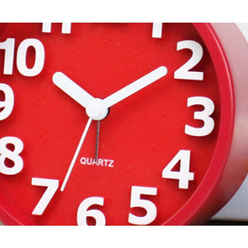 4Inches Creative Children Alarm Clock Simple Electronic Tick Free Suitable For Bedroom Red