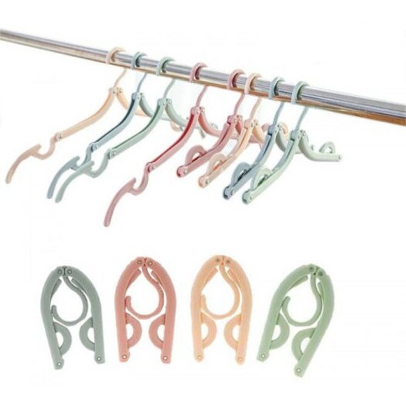 4 Pcs Folding Clothes Hangers Drying Rack For Travel Multi