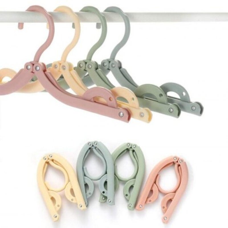 4 Pcs Folding Clothes Hangers Drying Rack For Travel Multi