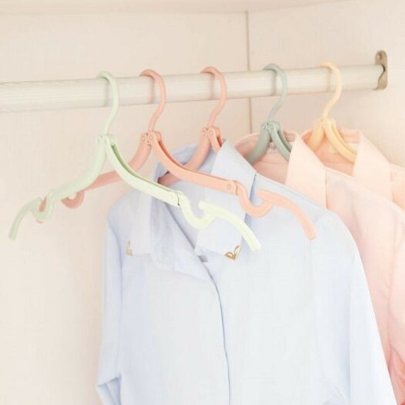 4 Pcs Folding Clothes Hangers Drying Rack For Travel Multi