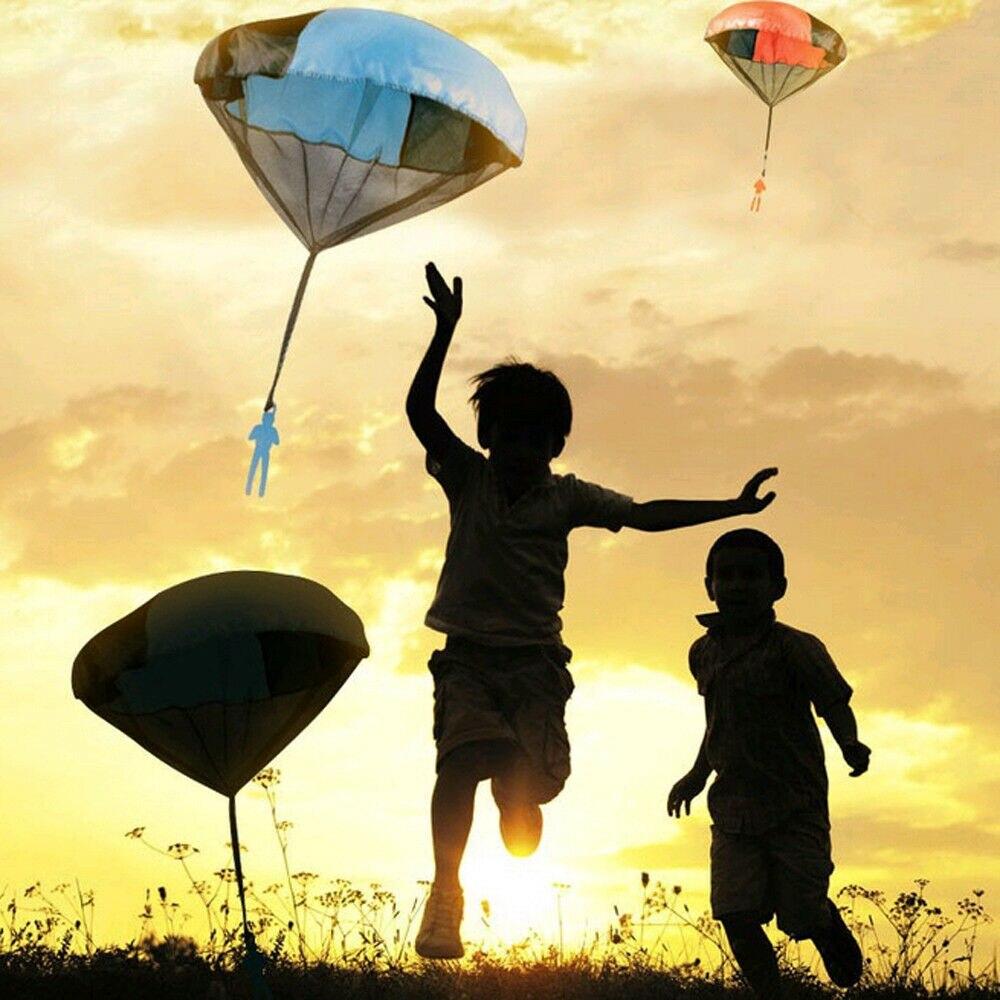 4 Pcs Tangle Free Toy Parachute Simply Toss It High Watch Fly
