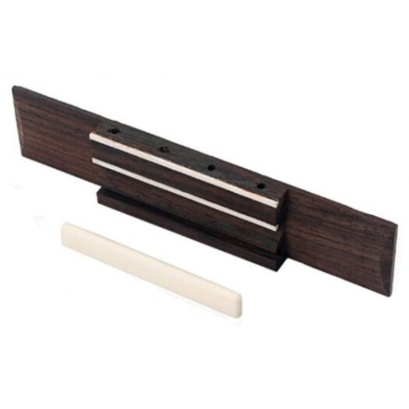 4 String Ukulele Bridge With Bone Saddle Rosewood Coffee