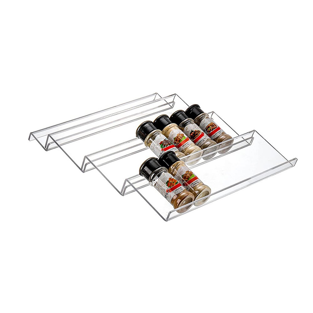 4-Tier Spice Rack Drawer Organiser For Kitchen