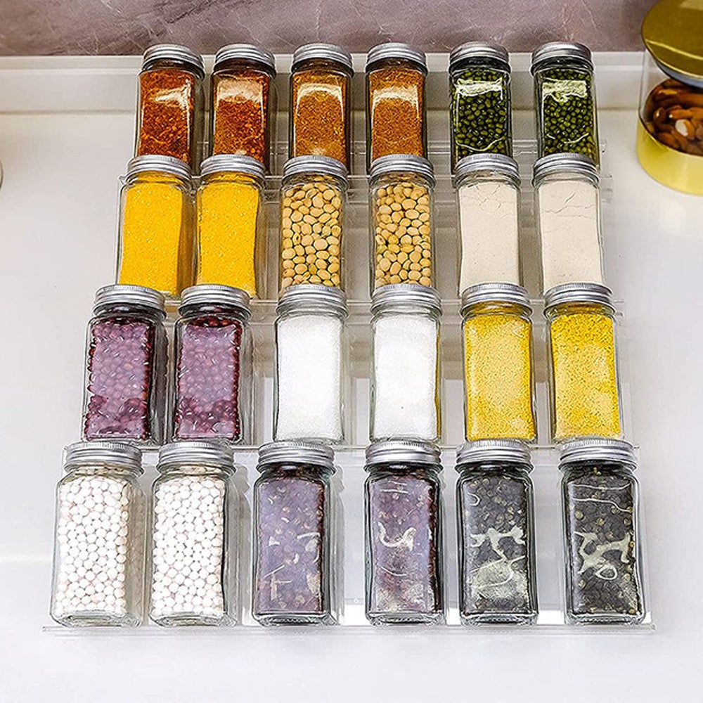 4-Tier Spice Rack Drawer Organiser For Kitchen