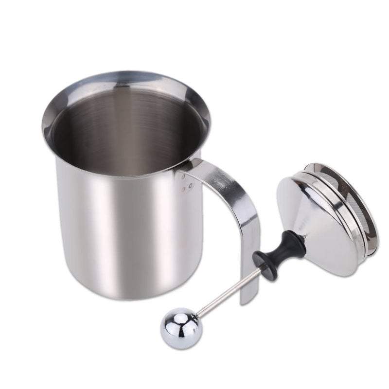 Coffee Grinders 400Ml Stainless Steel Milk Frother Double Mesh Foamer Diy Fancy White Creamer For Cappuccino Latte