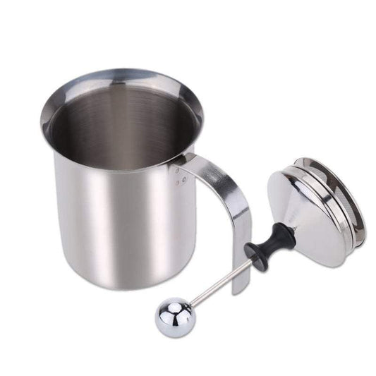 Coffee Grinders 400Ml Stainless Steel Milk Frother Double Mesh Foamer Diy Fancy White Creamer For Cappuccino Latte