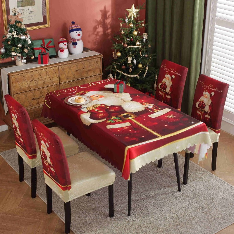 Christmas Tablecloths Chair Covers Party Decorations