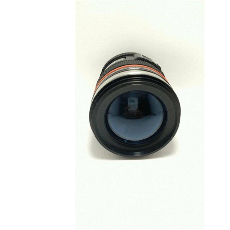 300Ml Stainless Steel Camera Lens Shape Self Stirring Mug Coffee Cup Novelty Gift
