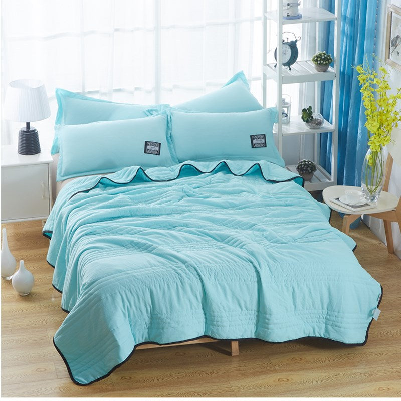 1 Sets of Hod Health & Home 1 Sets Of Cooling Blankets Pure Color Summer Quilt Plain Compressible