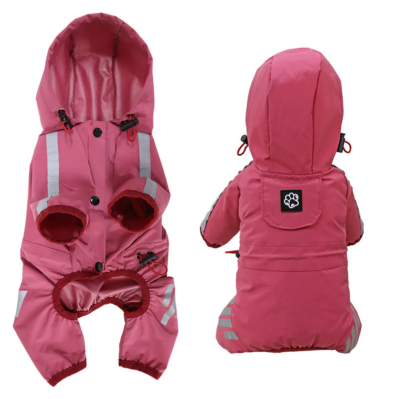 Dog Raincoat Full Package Four Feet Waterproof Cape Pet Products