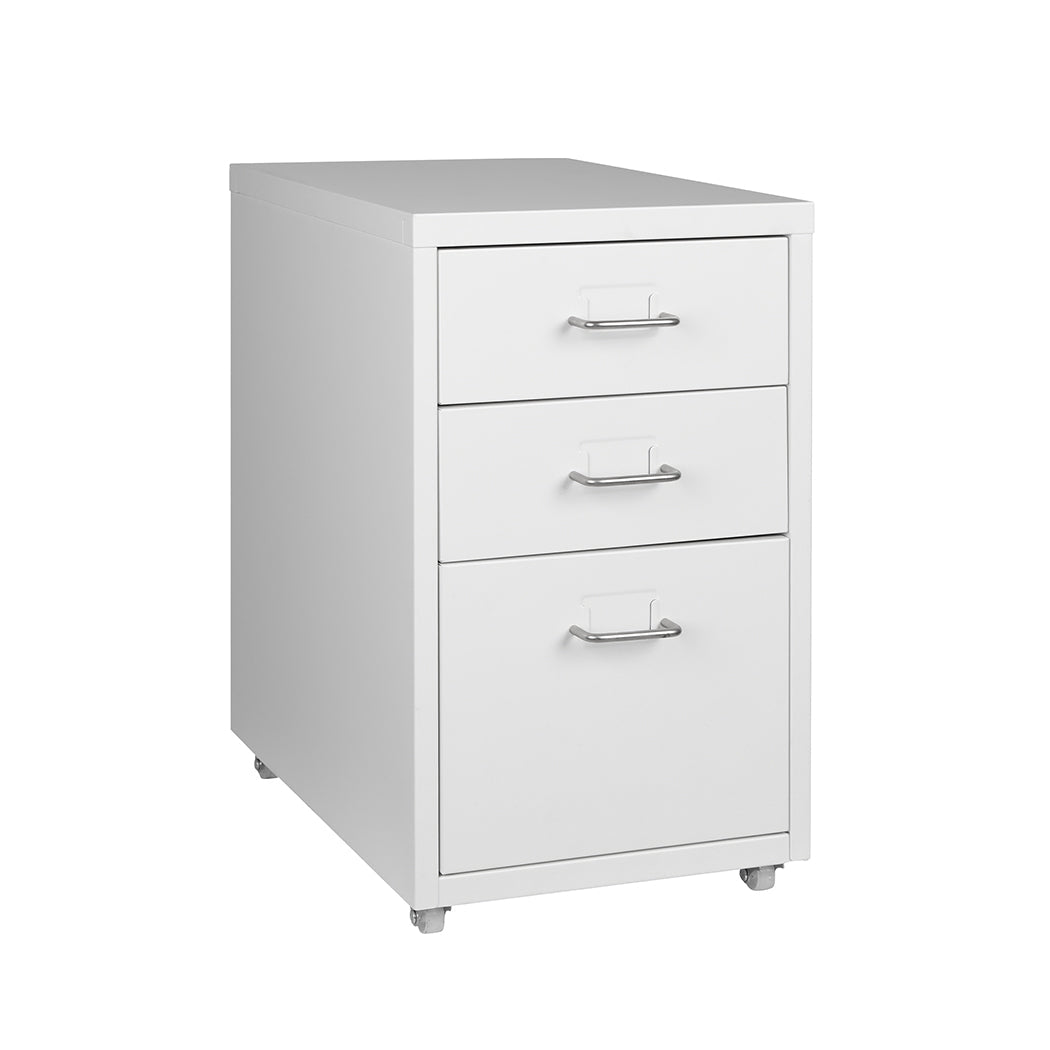 3 Drawer Office Cabinet In White For Organized Storage And Efficient Workspace