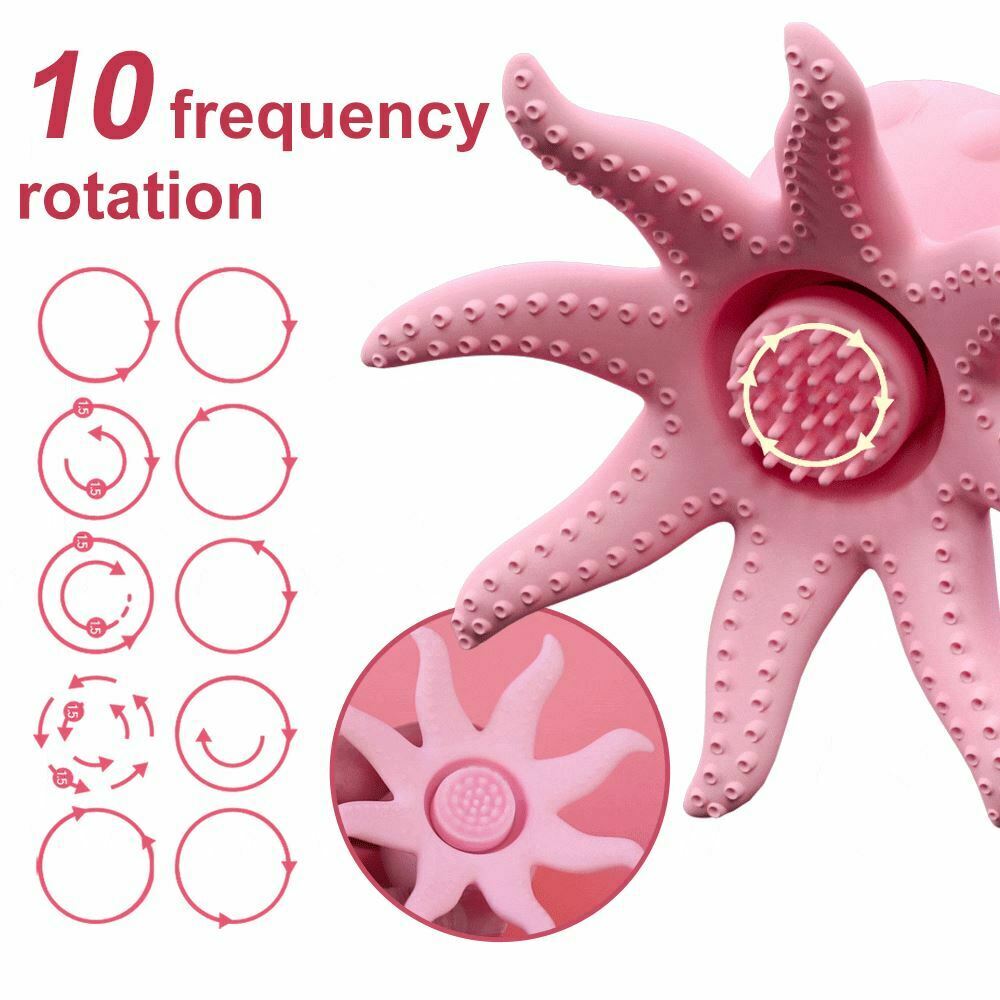 10 Speeds Ridged Pink Clitoris Vibrator Nipples Stimulator