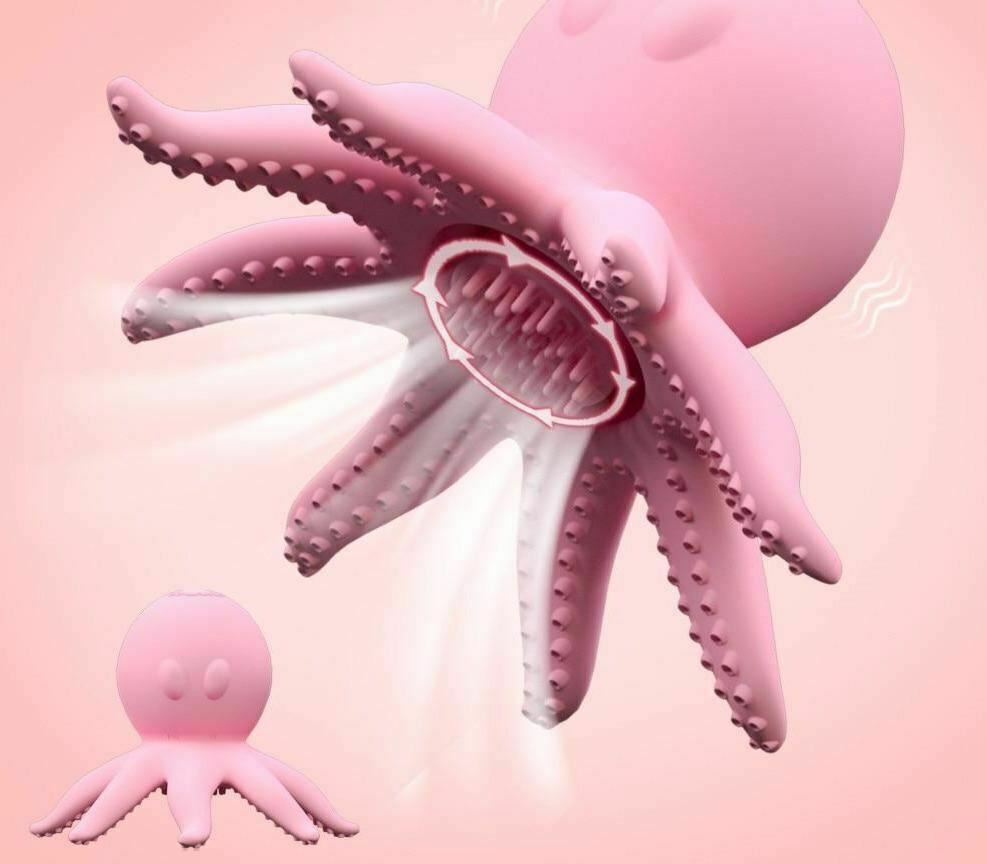 10 Speeds Ridged Pink Clitoris Vibrator Nipples Stimulator