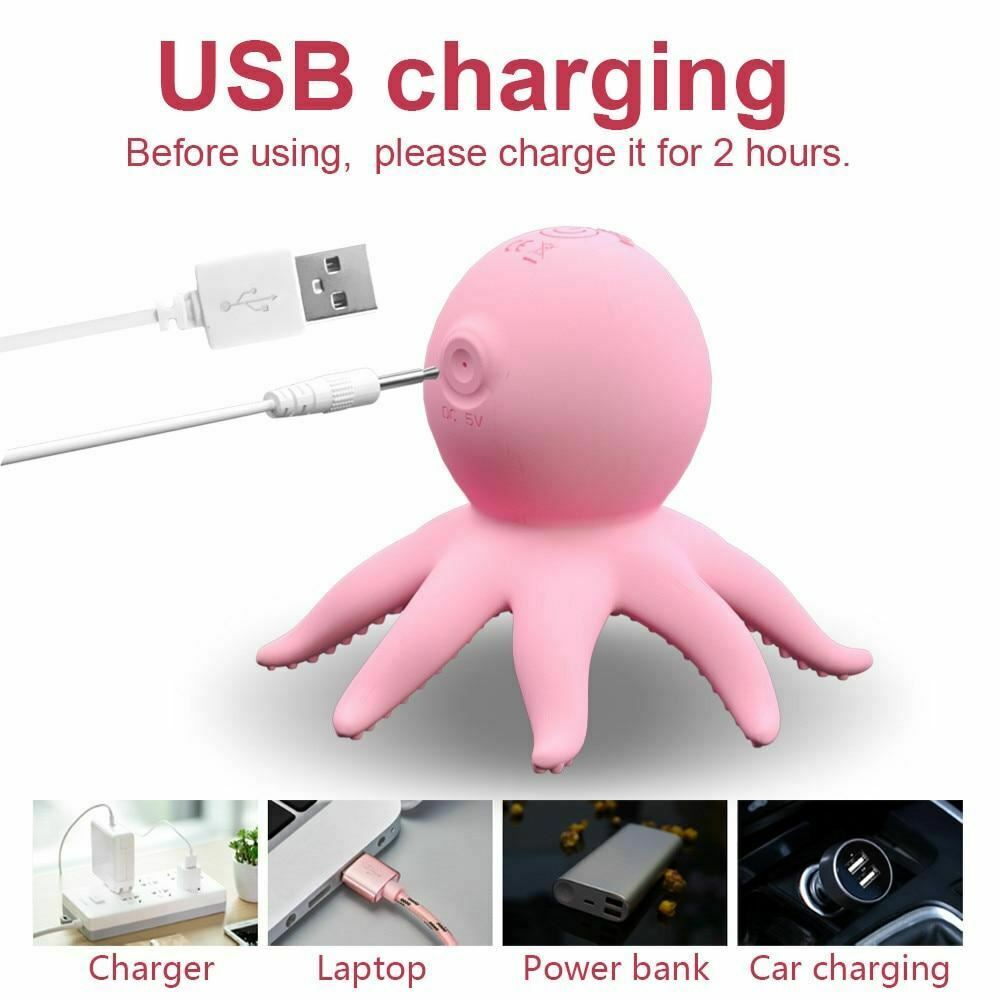 10 Speeds Ridged Pink Clitoris Vibrator Nipples Stimulator