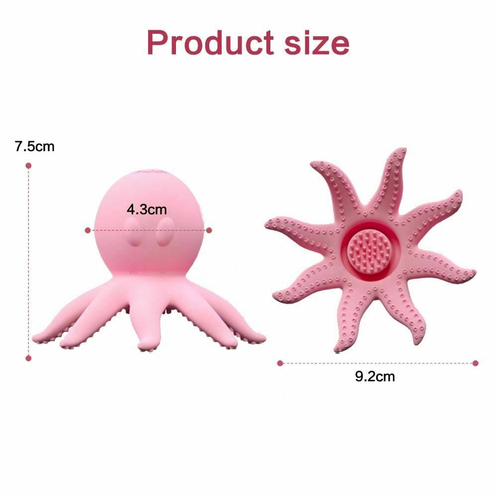 10 Speeds Ridged Pink Clitoris Vibrator Nipples Stimulator