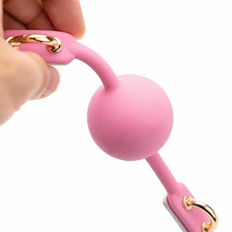 Soft Pretty Pink Silicone Mouth Ball Gag Bdsm Adult Toys