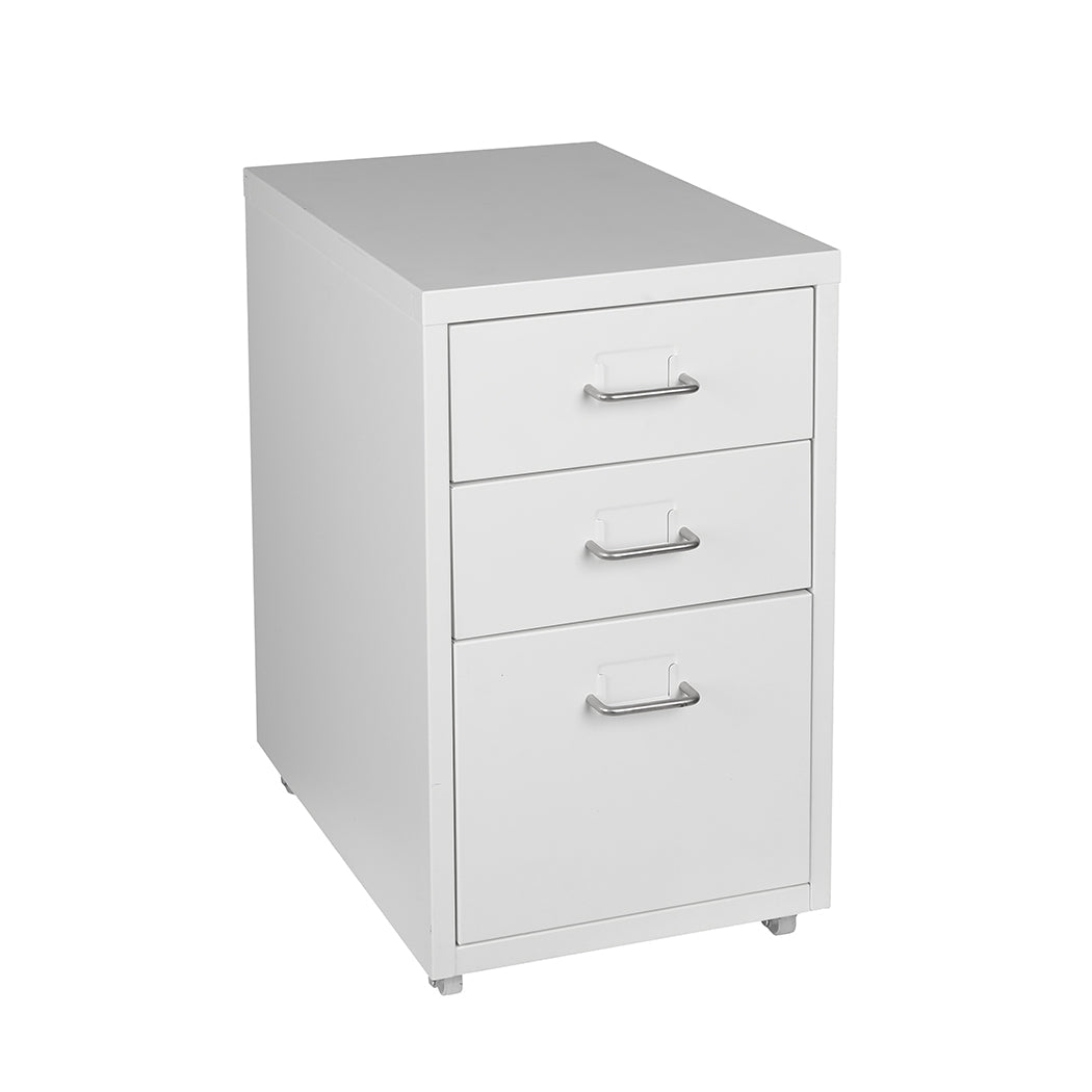3 Drawer Office Cabinet In White For Organized Storage And Efficient Workspace