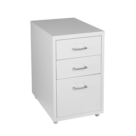 3 Drawer Office Cabinet In White For Organized Storage And Efficient Workspace