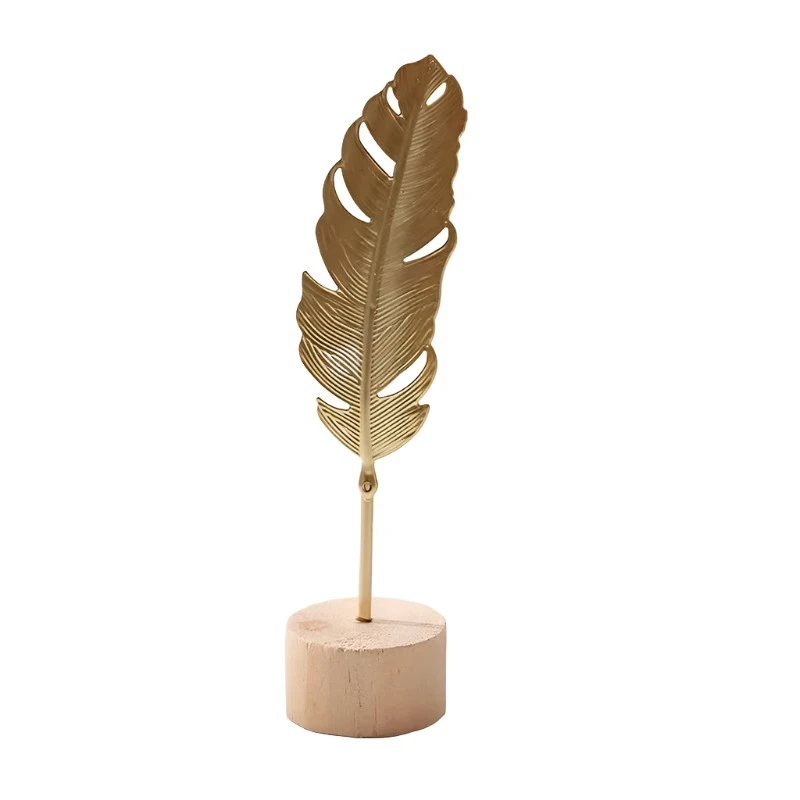 Nordic Style Iron Art Ginkgo Leaf Decoration Creative Home Living Room Entrance And Wine Cabinet Light Luxury Metal Craf