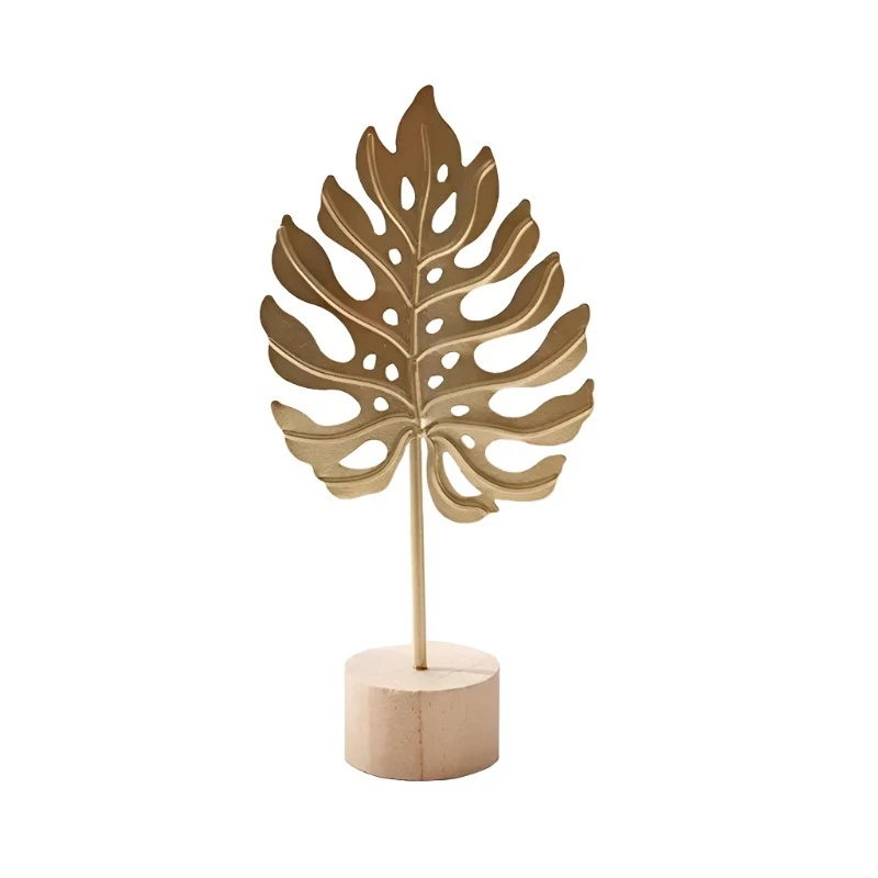 Nordic Style Iron Art Ginkgo Leaf Decoration Creative Home Living Room Entrance And Wine Cabinet Light Luxury Metal Craf