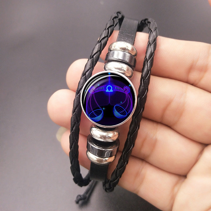 Veile Studios Zodiac Constellation Braided Design Bracelet For Men Women And Kids Fashion Jewellery