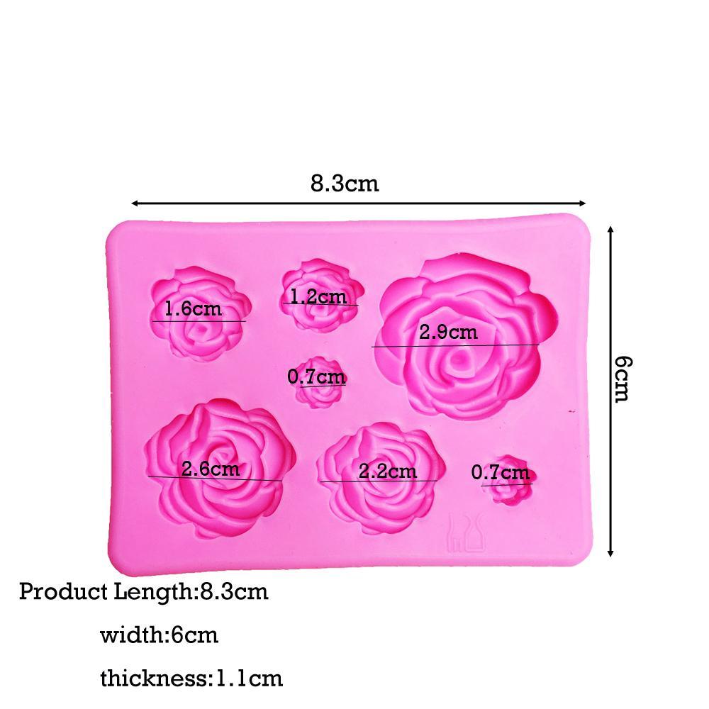 3D Silicone Mini Rose Mold Flower Shape Cake Decorating Mould