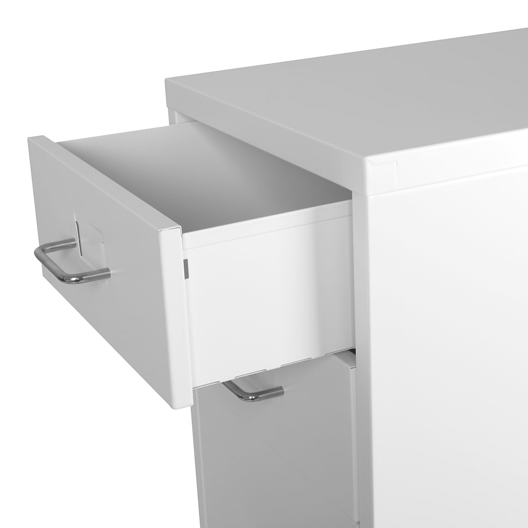 3 Drawer Office Cabinet In White For Organized Storage And Efficient Workspace
