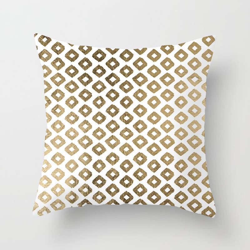 45 X 45Cm Gold Printed Cushion Cover
