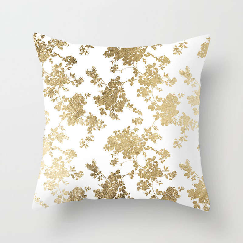 45 X 45Cm Gold Printed Cushion Cover