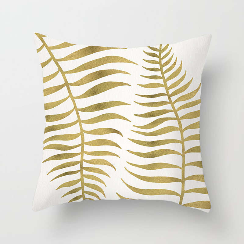 45 X 45Cm Gold Printed Cushion Cover