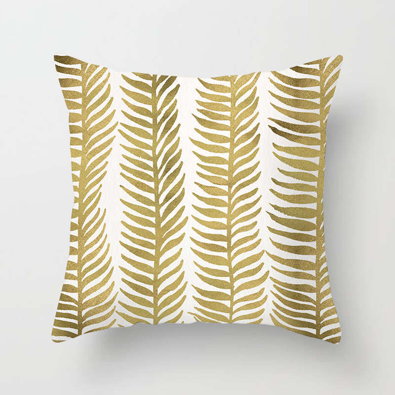 45 X 45Cm Gold Printed Cushion Cover