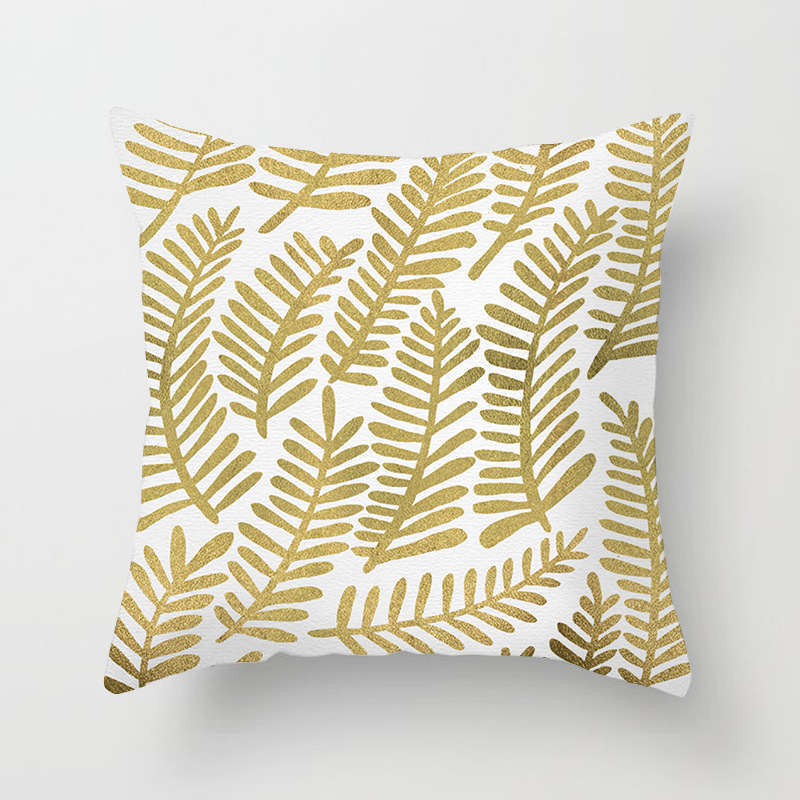 45 X 45Cm Gold Printed Cushion Cover