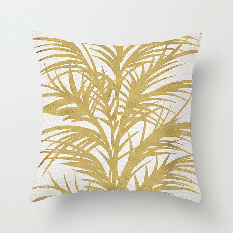 45 X 45Cm Gold Printed Cushion Cover