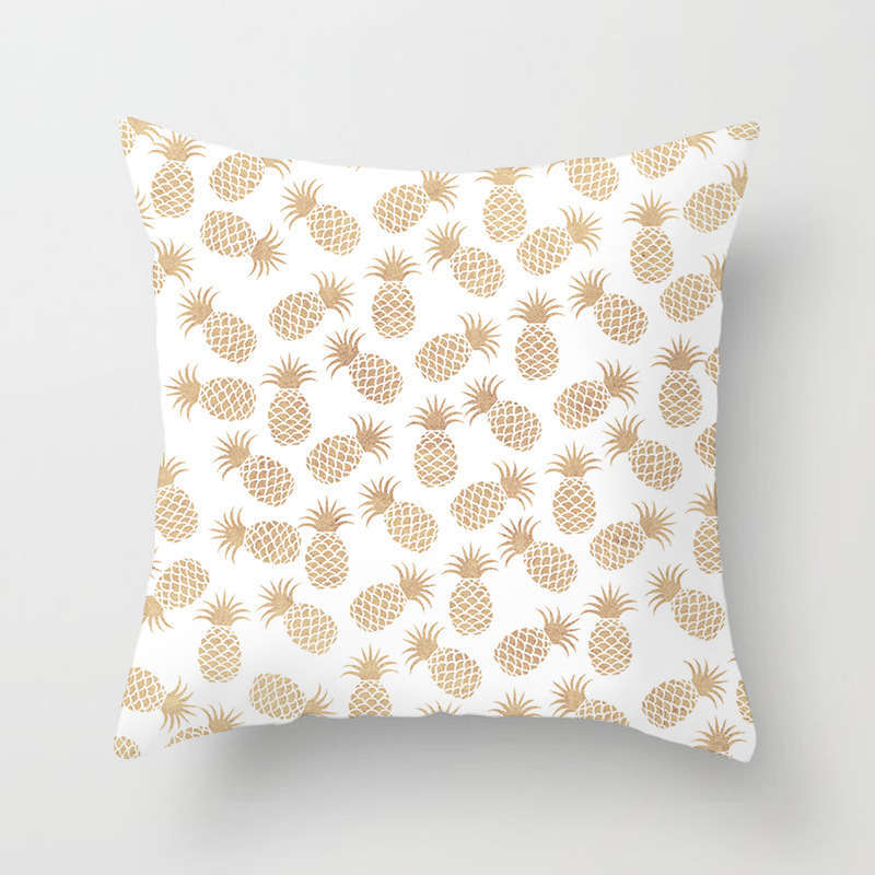 45 X 45Cm Gold Printed Cushion Cover