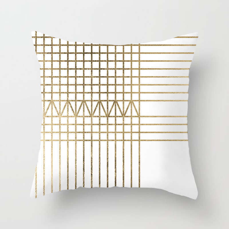 45 X 45Cm Gold Printed Cushion Cover