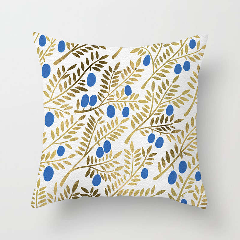 45 X 45Cm Gold Printed Cushion Cover
