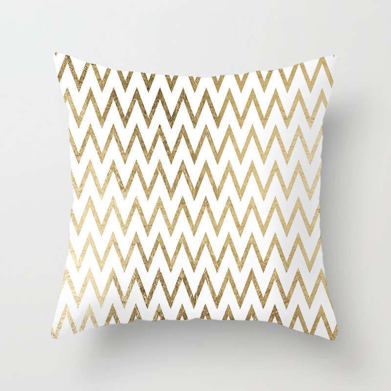 45 X 45Cm Gold Printed Cushion Cover