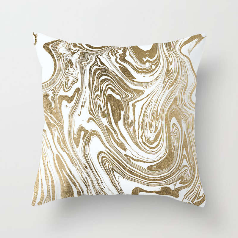 45 X 45Cm Gold Printed Cushion Cover