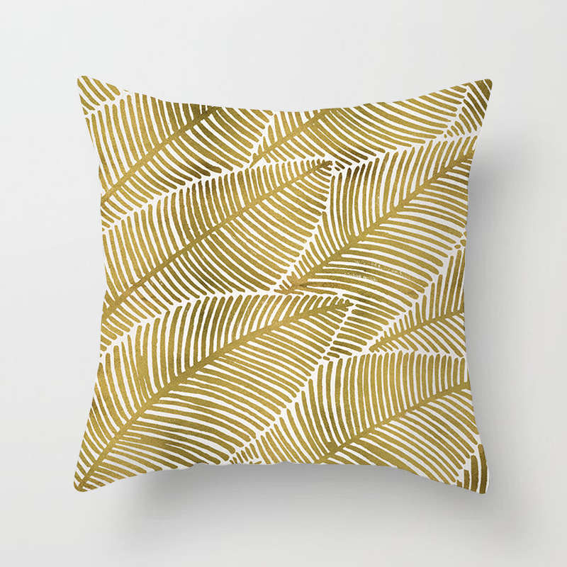 45 X 45Cm Gold Printed Cushion Cover