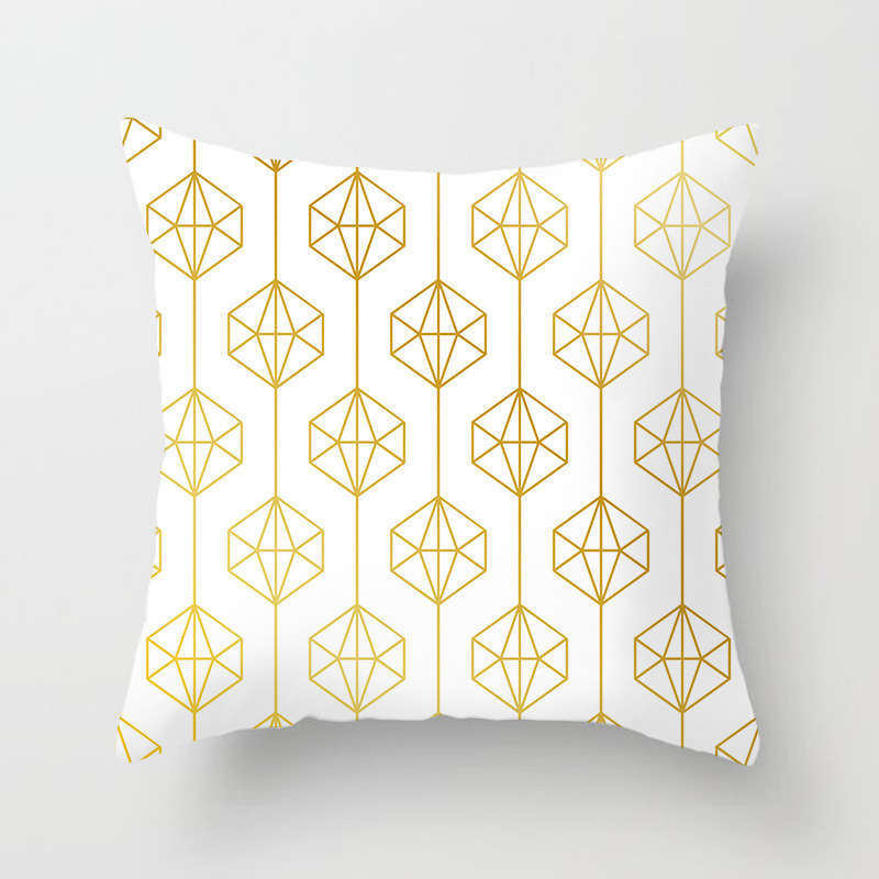 45 X 45Cm Gold Printed Cushion Cover